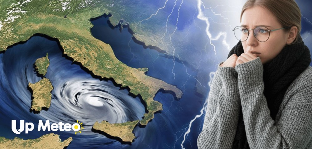Le piogge colpiranno con forza su parte d’Italia per due distinti vortici che comprometteranno tutto il fine settimana