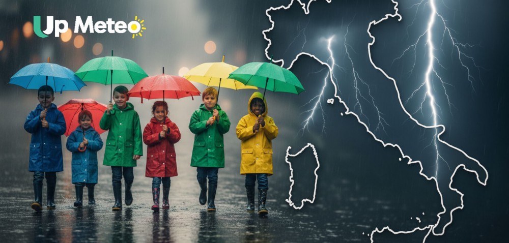 Tantissima pioggia in arrivo. Perturbazioni una dopo l'altra porteranno nubifragi e temporali su più di mezza Italia.