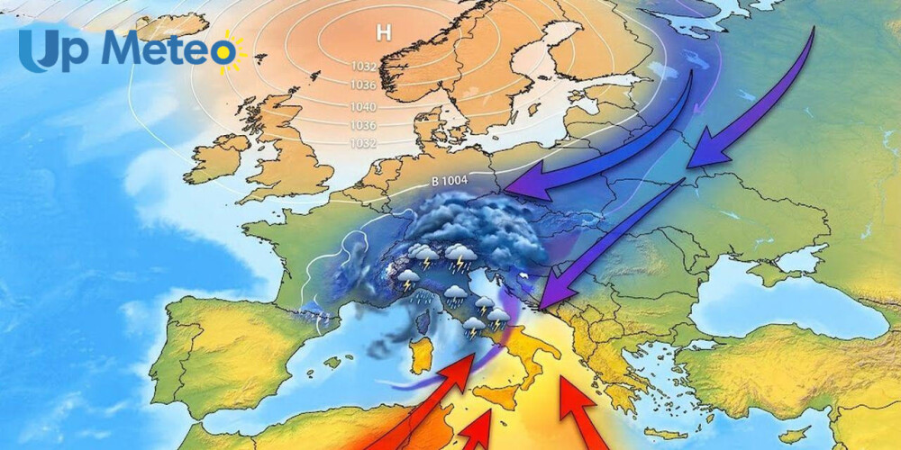 Nel corso di domenica un fronte freddo in discesa dal Nord Europa raggiungerà il Nord Italia, accendendo l'instabilità