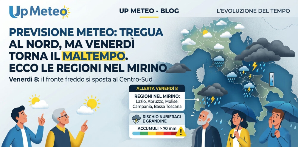 Tregua temporanea al Nord, ma venerdì tornano piogge e temporali