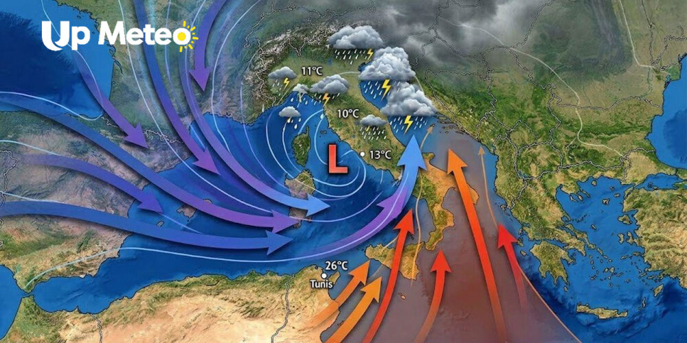 Domenica prime piogge in arrivo su Nordovest e Sardegna e Scirocco in rinforzo.