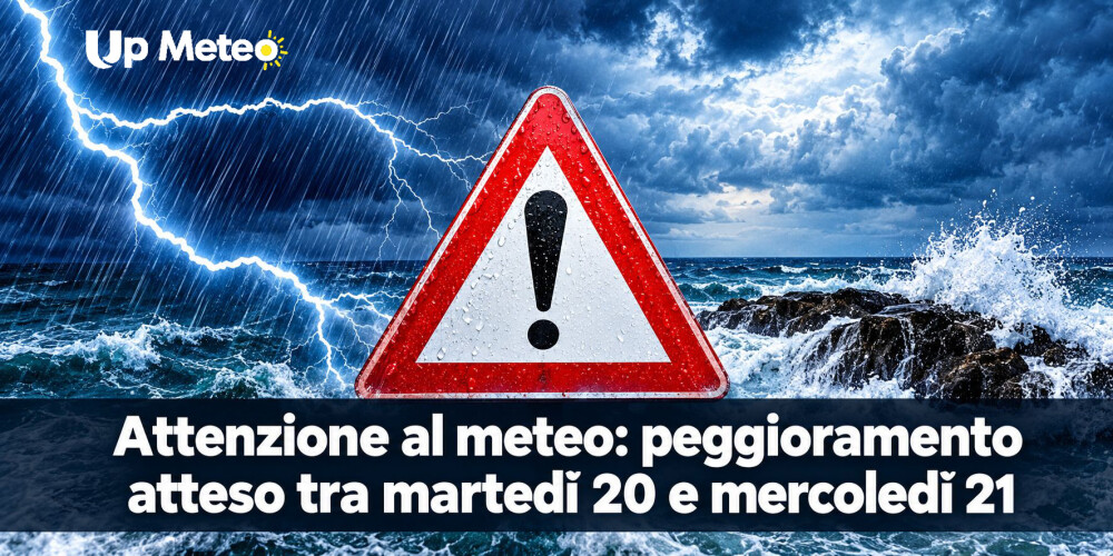 Perturbazione in arrivo da martedì, con temporali e piogge su gran parte d'Italia.