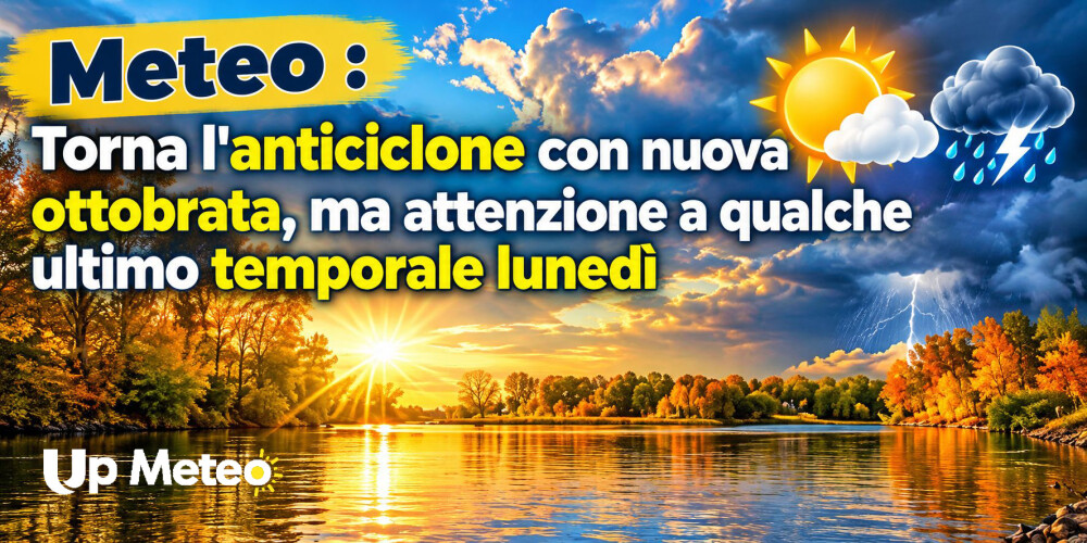 Ultimo passaggio di aria fresca a inizio settimana, poi l’anticiclone tornerà a dominare la scena favorendo una fase più stabile e mite
