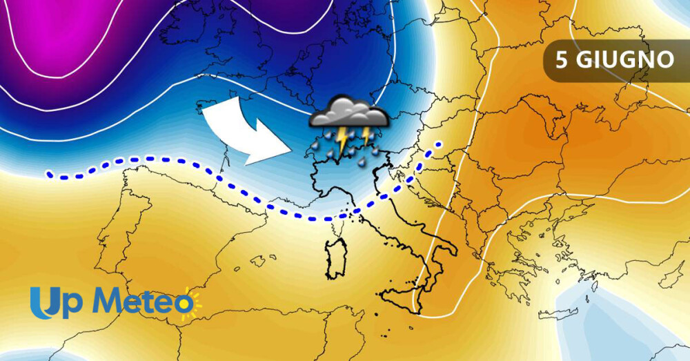 Nuovo peggioramento in arrivo venerdì 5 giugno