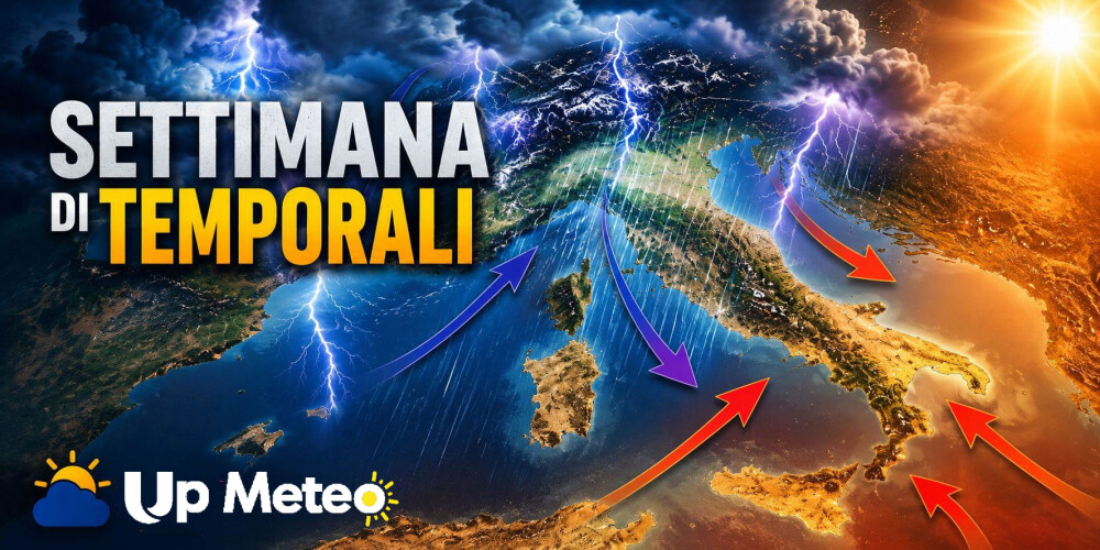 Fase di spiccata instabilità atmosferica tra metà settimana e il weekend, con temporali che non risparmieranno le aree costiere; poi una nuova ondata di caldo punterà il Centro Sud.