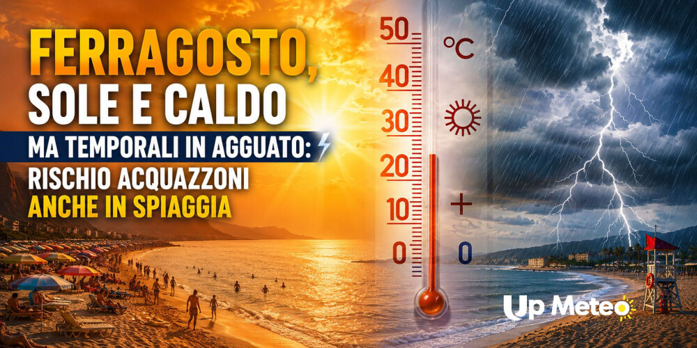 Ferragosto tra caldo intenso, sole e possibili temporali pomeridiani.