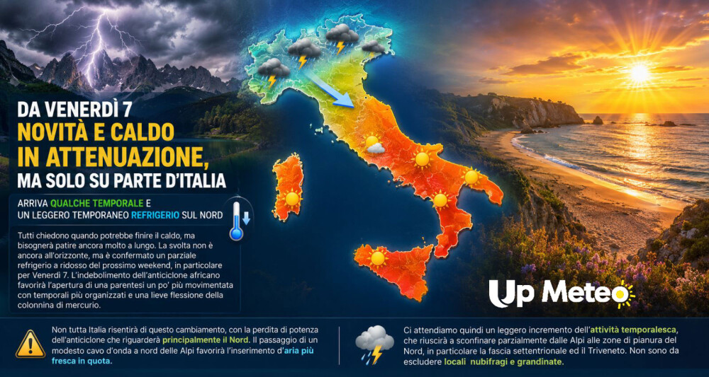 Picchi di 40 gradi, ma s’intravede un primo ridimensionamento termico con qualche temporale in più