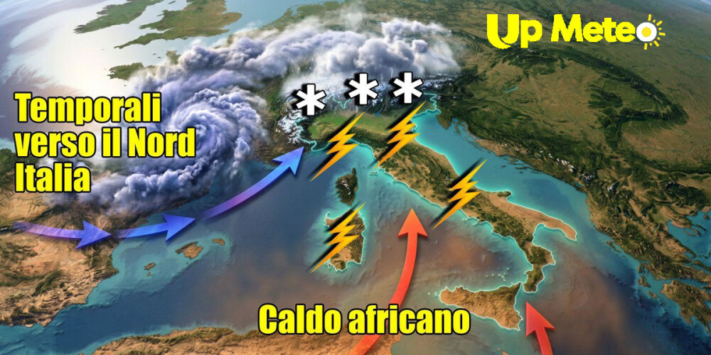 Doppia fase di maltempo al Nord e caldo intenso al Centro Sud