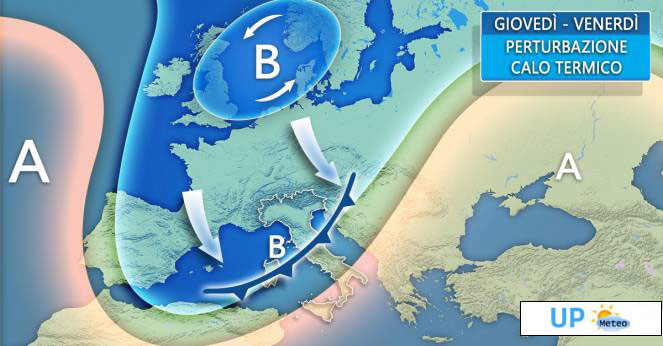 Piu freddo nel WEEKEND al Centronord, mite al sud