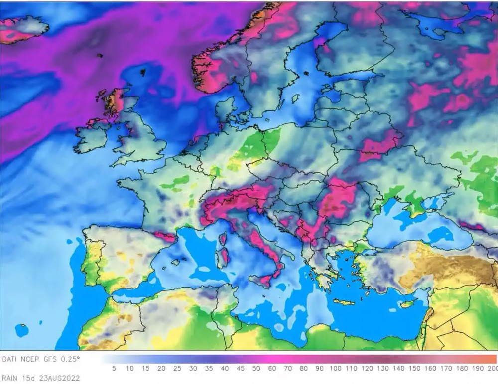 Stop siccita. Meteo Italia, tornano le piogge abbondanti