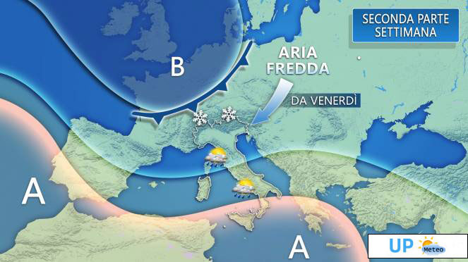 Correnti atlantiche anche nella seconda meta della settimana