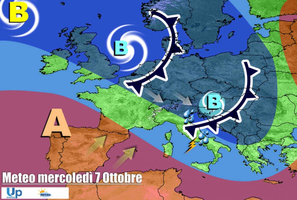 Meteo. WEEKEND NUOVO AFFONDO CICLONICO sull'Italia, rischio di locali NUBIFRAGI