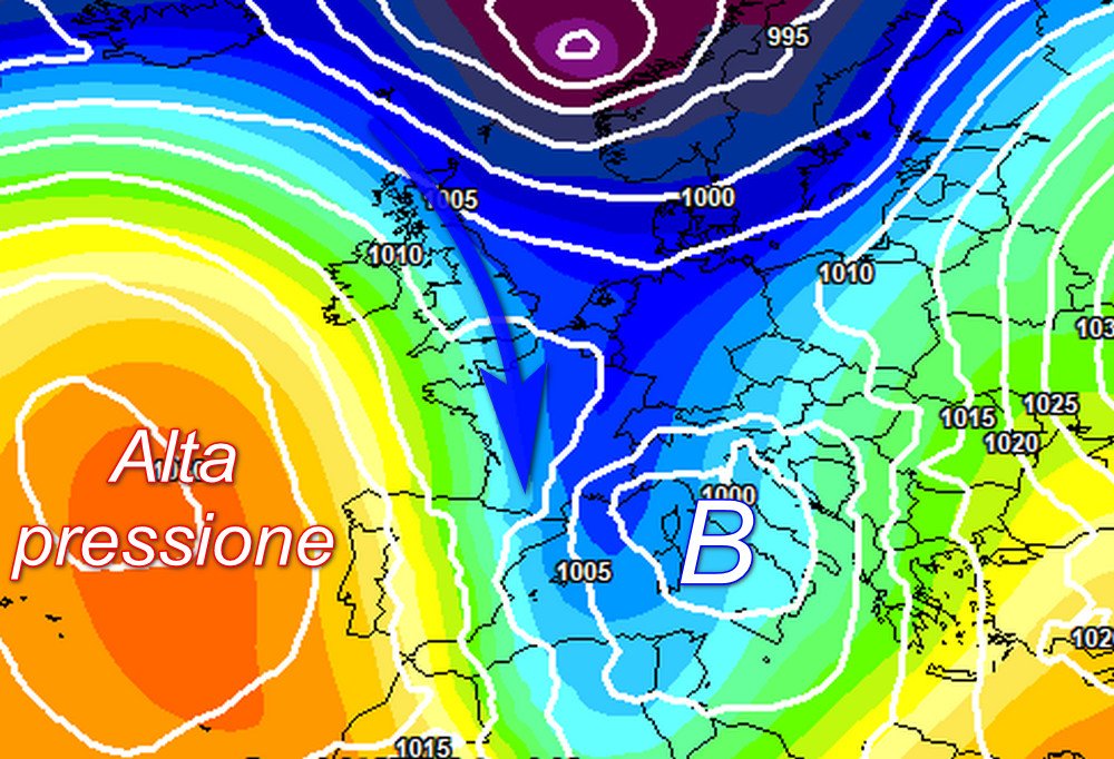 Ecco l'ipotesi del modello europeo per martedi 29 Dicembre 2020