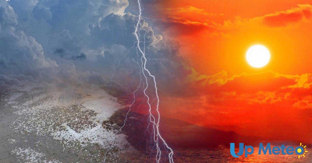 Meteo domenica, tra violenti temporali e oltre 40?�?�C