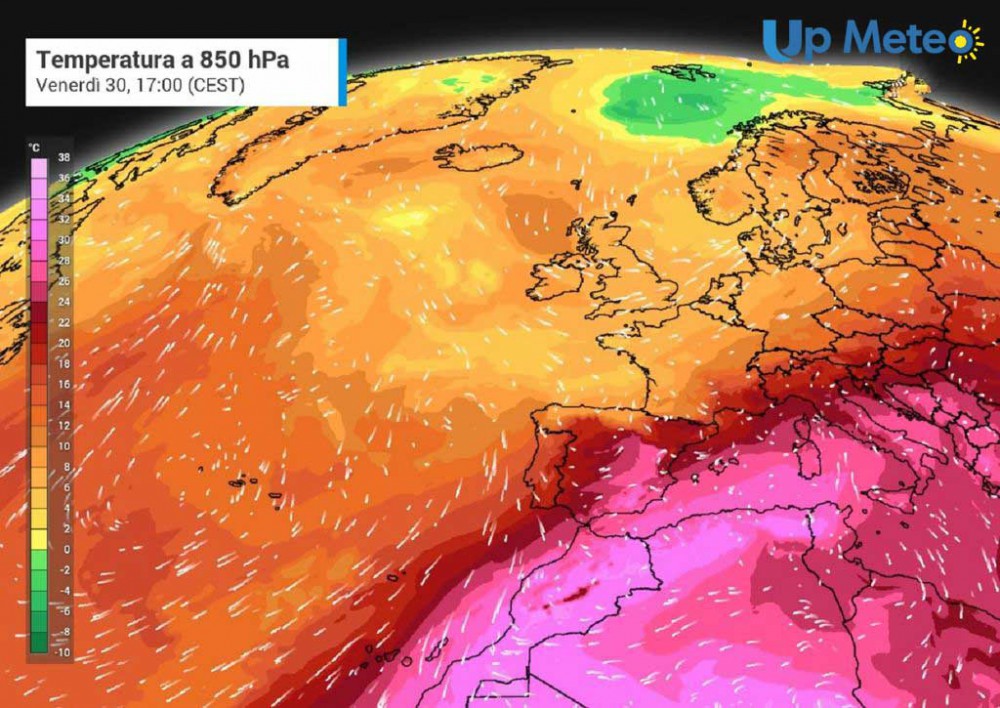 Caldo intenso sull'Italia tra fine luglio e agosto