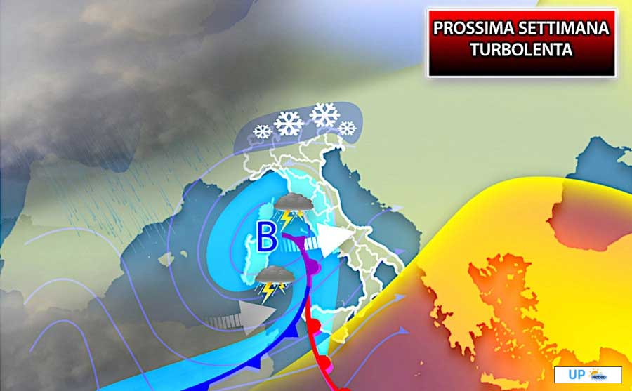 Giornate ventose come tipico della primavera, con grandi benefici per la generazione di energia rinnovabile anche grazie agli spazi di sole che si alterneranno a nubi come quelle in fotografia, modellate dalle forti correnti in quota. 