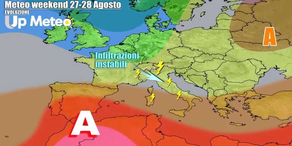 Meteo: tornano temporali piu diffusi, con l'anticiclone in cedimento