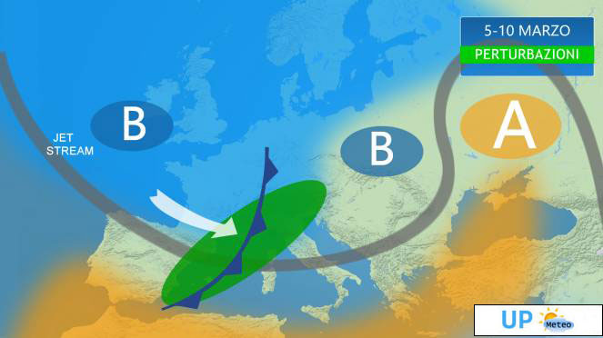 Ondate di maltempo in Italia con serie di perturbazioni