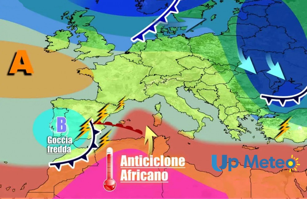 Rimonta dell'anticiclone africano nella seconda parte della settimana