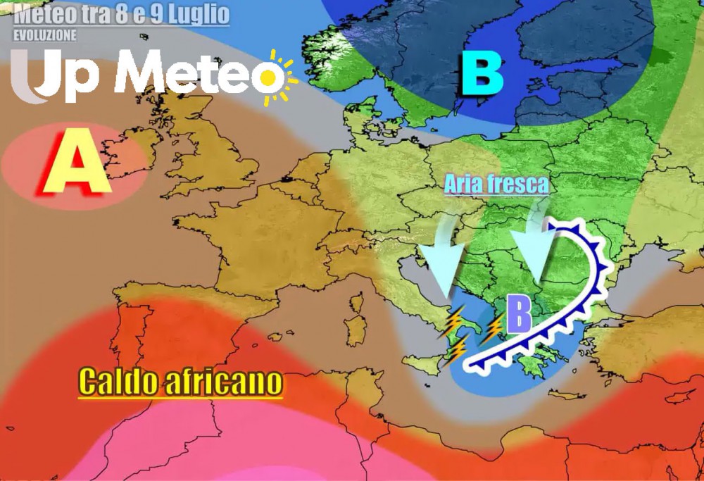 Fronte di temporali fara da apripista all'aria fresca, poi parentesi di bel tempo e caldo estivo gradevole