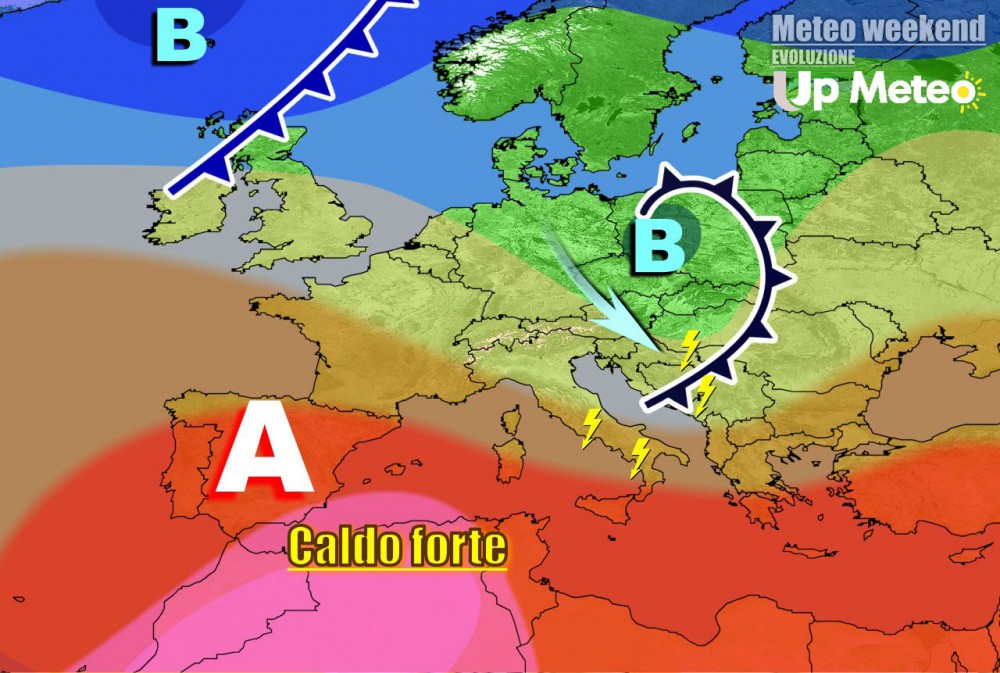 Meno caldo nel weekend, si attardera qualche temporale perlopiu pomeridiano. Poi via a nuova ondata di calore