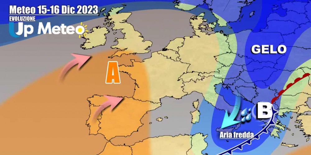 Dal weekend avanzera da ovest l'alta pressione, ma ancora freddo e residua instabilita su parte d'Italia