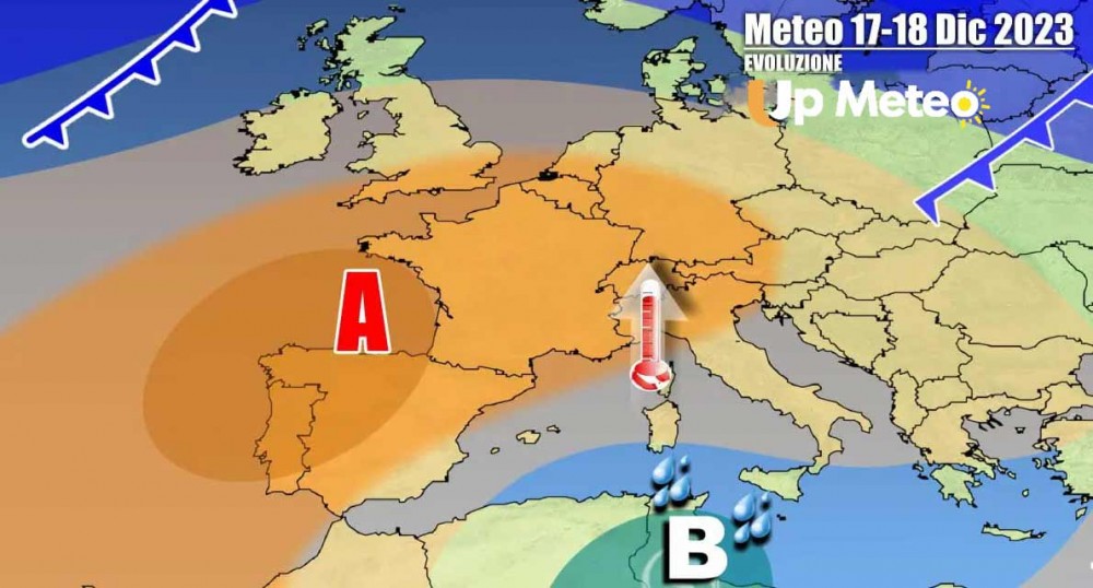 Weekend invernale, ancora freddo e neve in collina, poi fase di dominio incontrastato dell'anticiclone