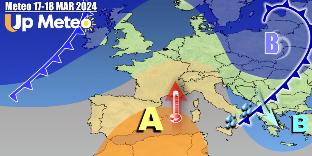 Meteo, ultimi rovesci veloci, poi dominio anticiclonico e temperature in aumento