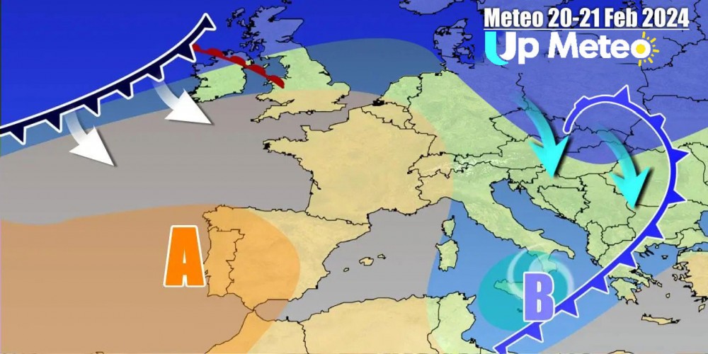 Fronte freddo gia ad inizio settimana con l'Anticiclone in ritirata che favorira il ritorno del maltempo