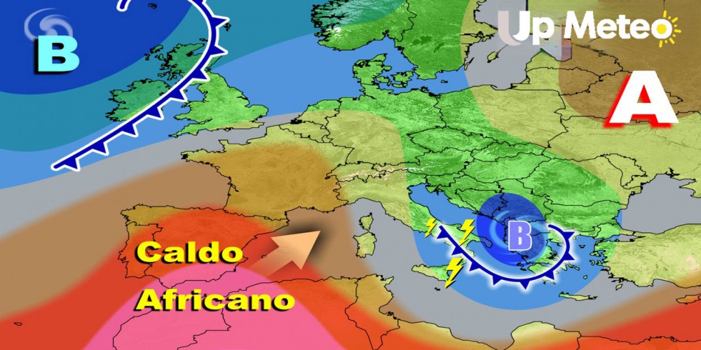Italia divisa tra anticiclone e una circolazione fresca ed instabile ad inizio settimana