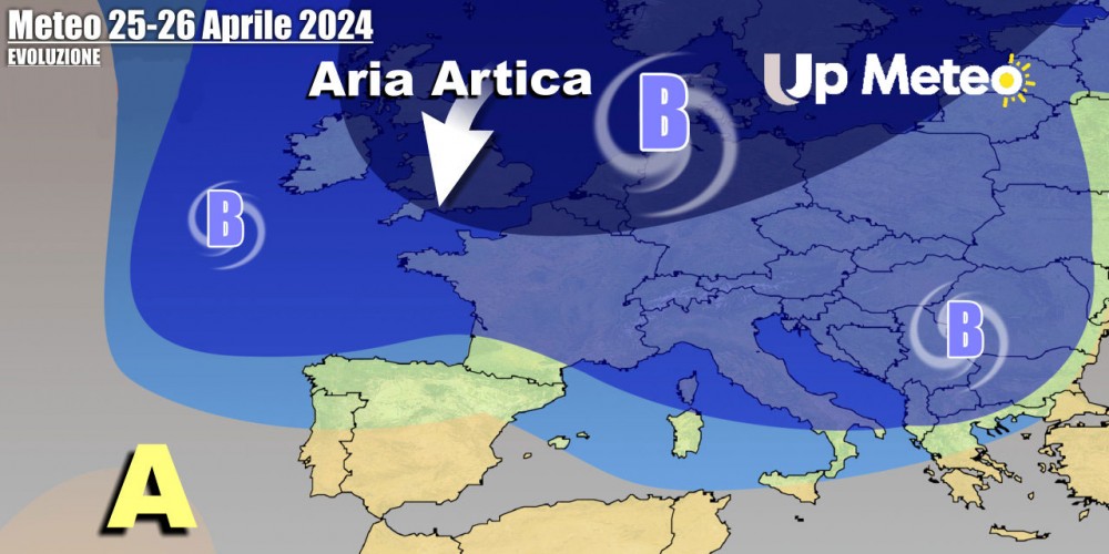 Vortice artico in azione sull’Italia, poi lento addolcimento termico specie nel weekend ma molti temporali