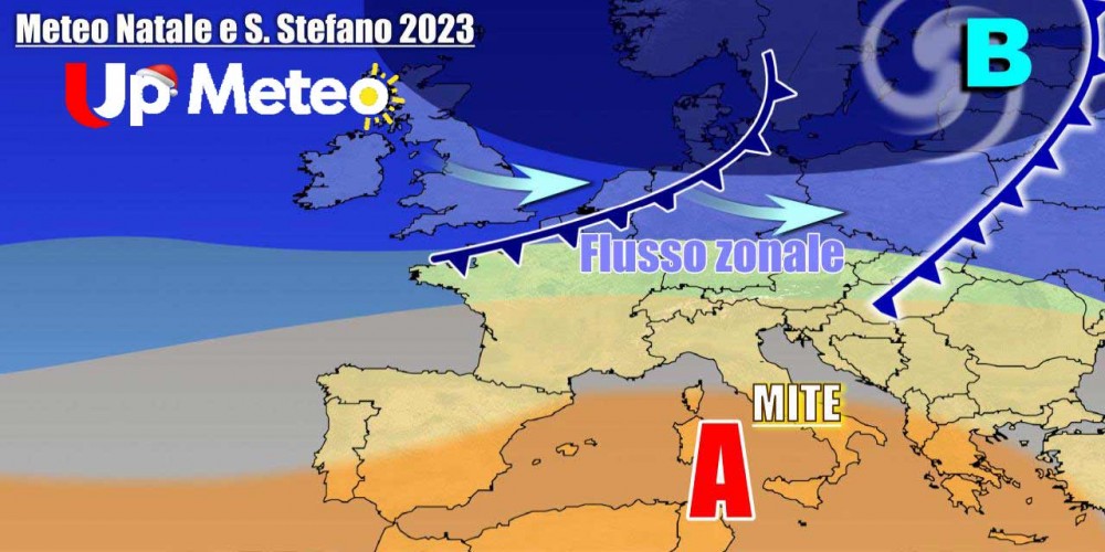 Anticiclone dominante dalla Vigilia in poi, ma non mancheranno locali disturbi sulle regioni tirreniche.