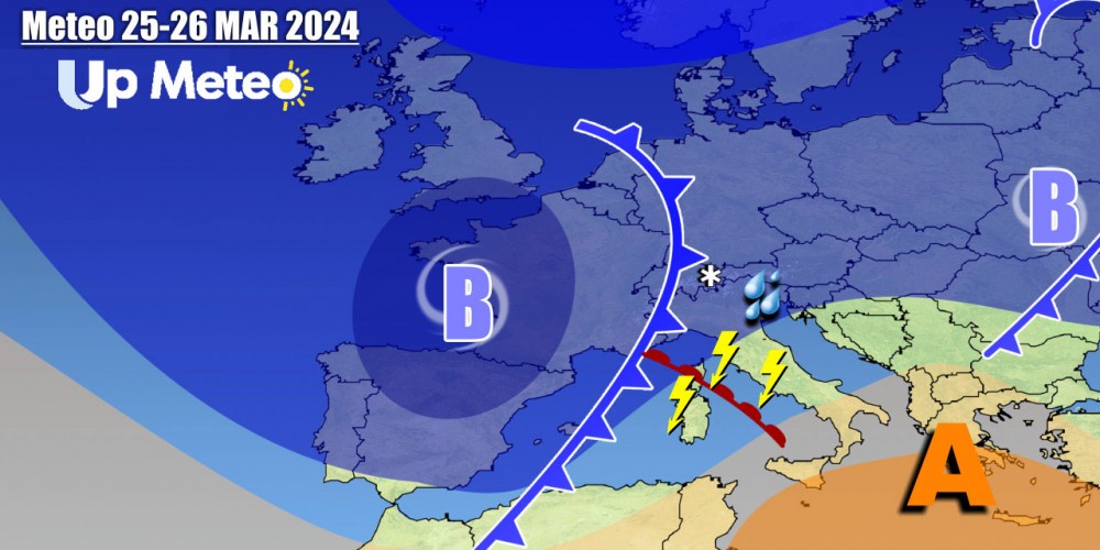 Prima parte della Settimana Santa all'insegna del maltempo, poi breve tregua con l'anticiclone africano, come sara il meteo a pasqua?