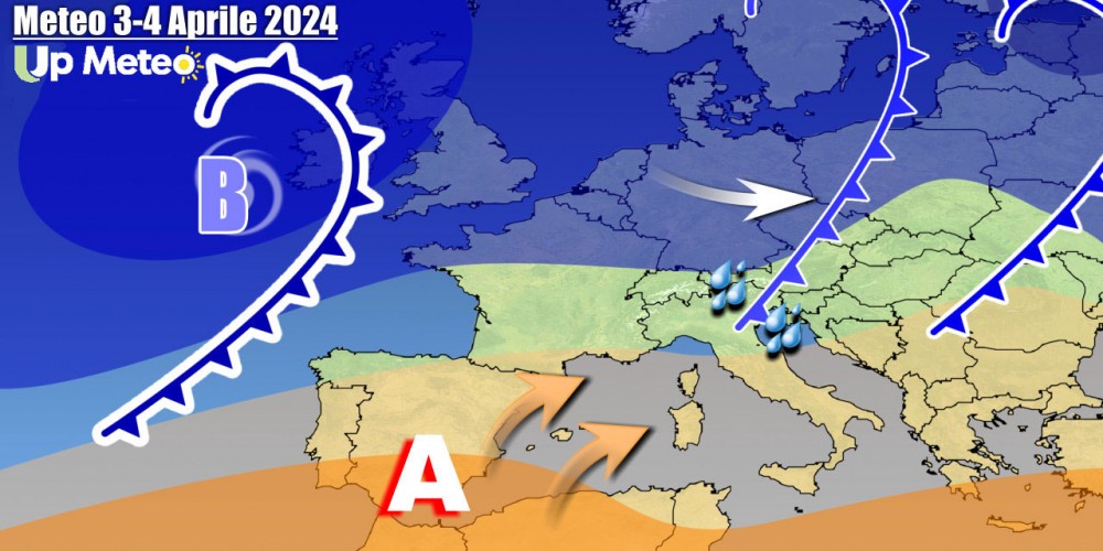 Rimonta dell'anticiclone piu evidente nella seconda parte della settimana, con caldo fuori stagione
