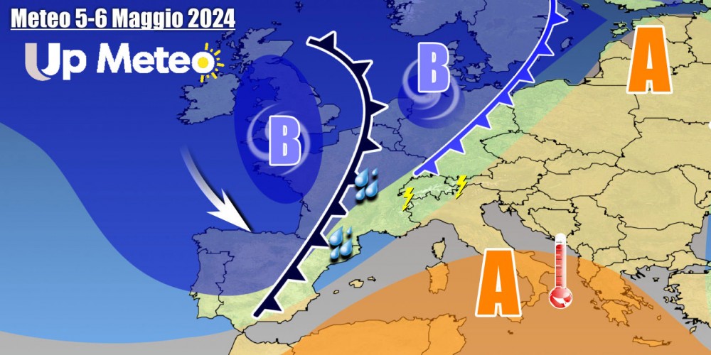 Meteo weekend. Graduale rimonta dell'anticiclone nel corso del weekend e tempo in miglioramento, ma con qualche locale pioggia.