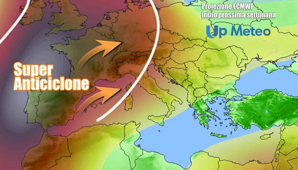 La previsione e cambiata ritorna l'anticiclone africano