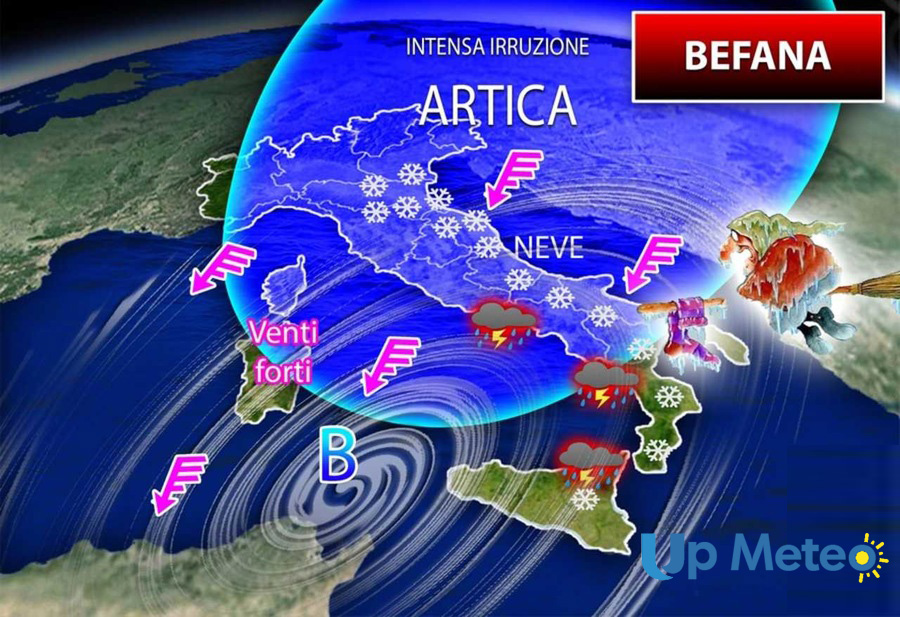 EPIFANIA l'ANTICICLONE si porta via! Ritorno del FREDDO e della NEVE.