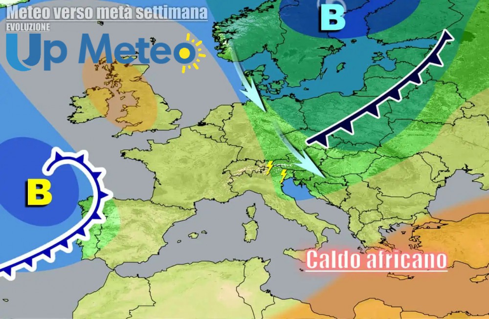 Atmosfera instabile al Nord e su tratti del Centro Italia, ma da mercoledi il sole prendera sopravvento
