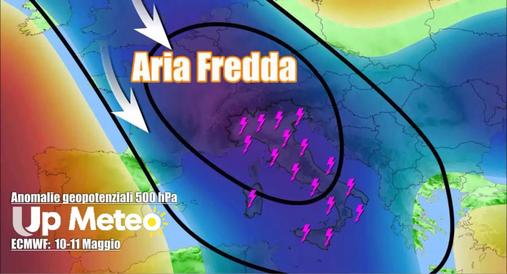 Settimana molto instabile: piogge e temporali.