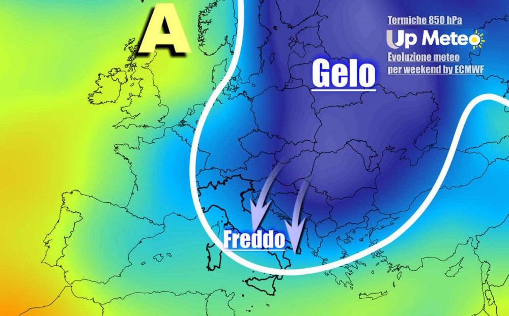 Meteo, peggiora da mercoledi, irruzione fredda nel weekend?