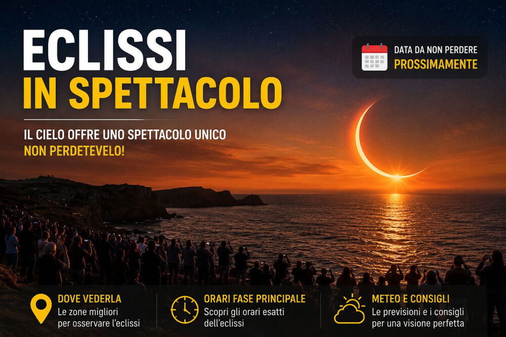 Nella Sardegna nord occidentale l'eclissi raggiungerà un oscuramento vicino al 98 per cento, ma il fenomeno si consumerà molto vicino all'orizzonte al tramonto: scegliere il punto giusto sarà fondamentale.