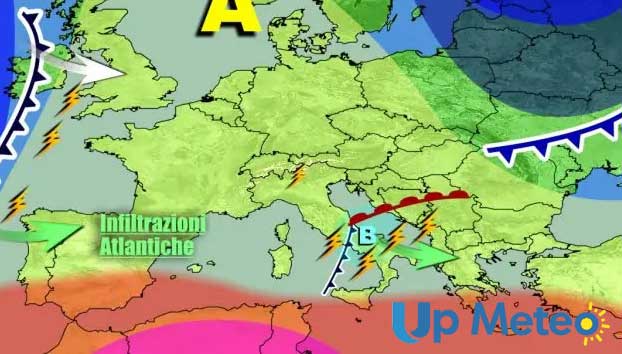 WEEKEND, e CONFERMATO un PEGGIORAMENTO con TEMPORALI e GRANDINE