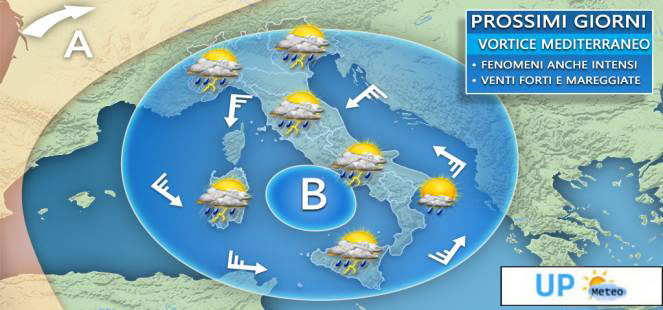 Fase di maltempo nei prossimi giorni