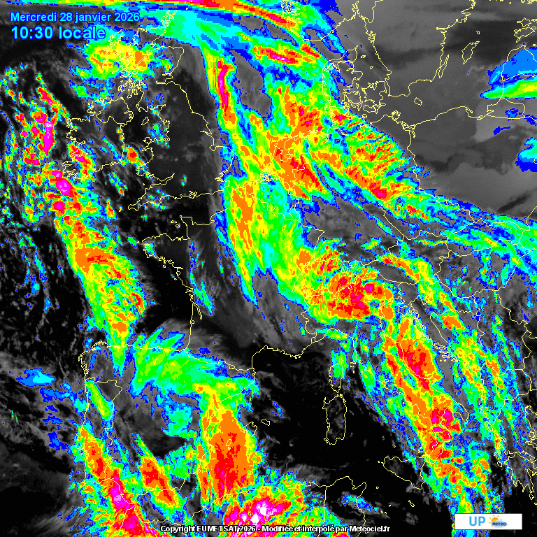 Immagine infrarosso Europa